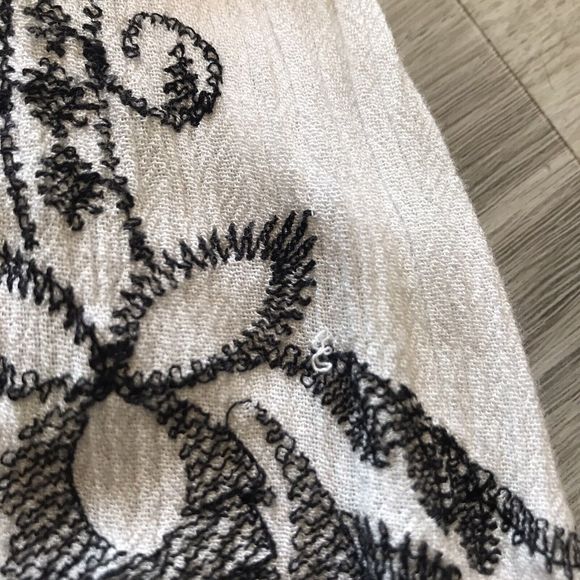 Free People Sm Rock It Tonight Floral Embroidered Lng Sleeve Boho Hippie Peasant - Picture 12 of 12